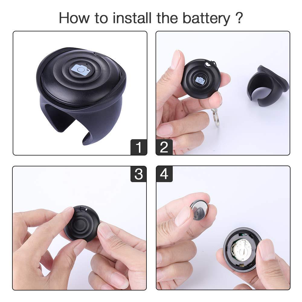 Wireless Remote Control Bluetooth Phone Selfie Shutter Smartphone Selfie Shutter Includes Selfie Stick Case