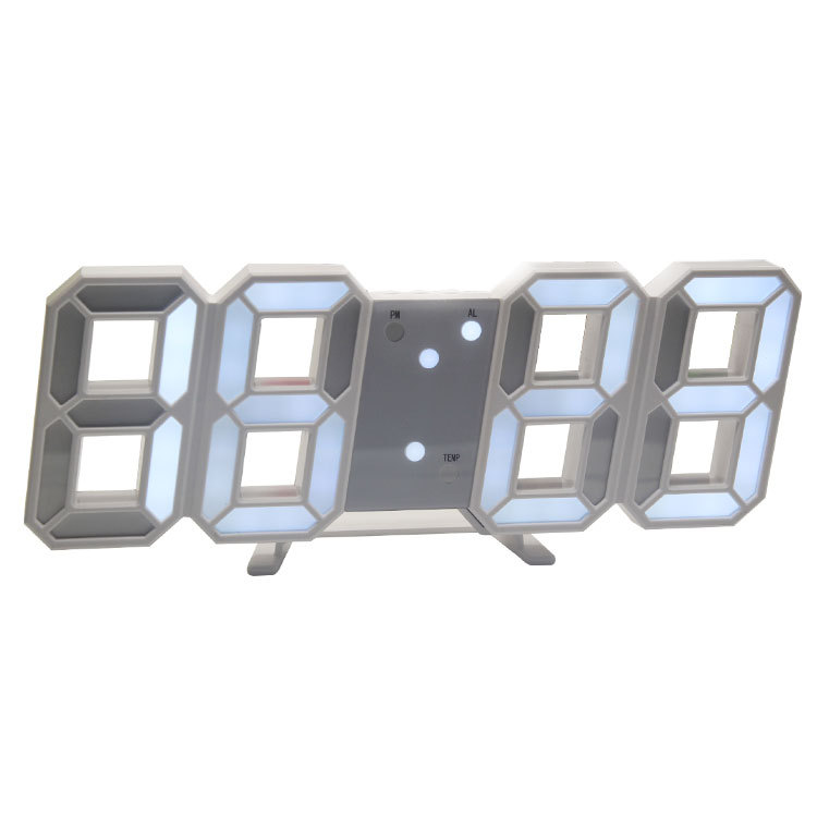 LED Smart Electronic Clock 3D LED Digital Alarm Clock Multifunctional Wall Clock Desk Clock