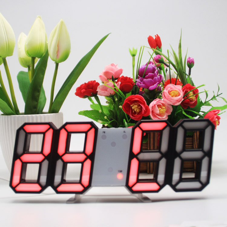 LED Smart Electronic Clock 3D LED Digital Alarm Clock Multifunctional Wall Clock Desk Clock