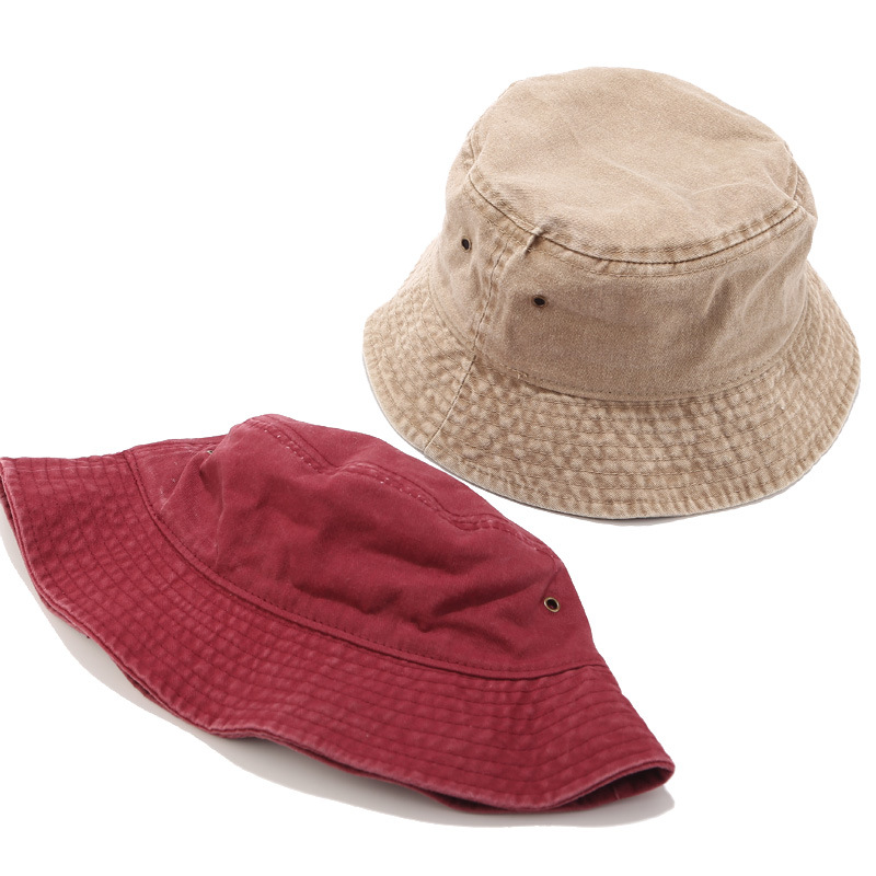 Bucket Hat for Men, Washed Plain Basin Cap for Women, All-Season Outdoor Travel Sun Hat