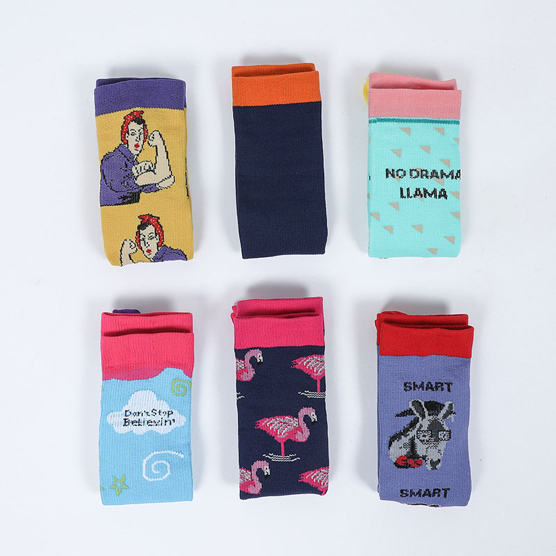 Socks, men's animal rainbow spring and autumn new sports socks, winter men's knee-high socks, casual sports cartoon socks