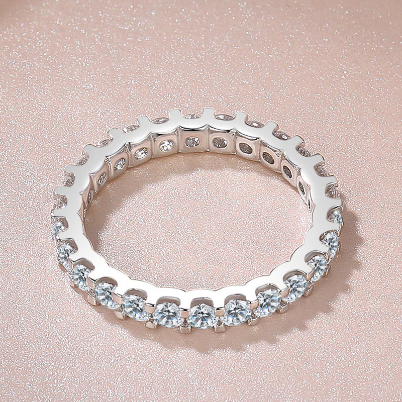 JZ326 Women's platinum-plated ring group set full circle simulated diamond Paris goddess diamond ring