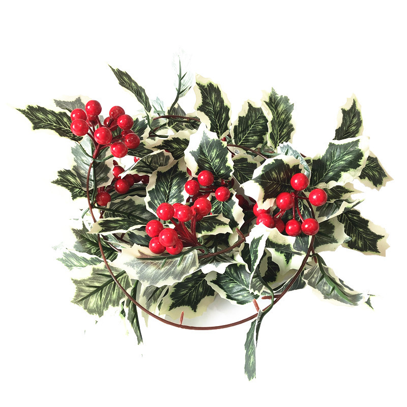 New Thanksgiving Christmas Light String Christmas Red Berry Vine Window Courtyard Party Decoration