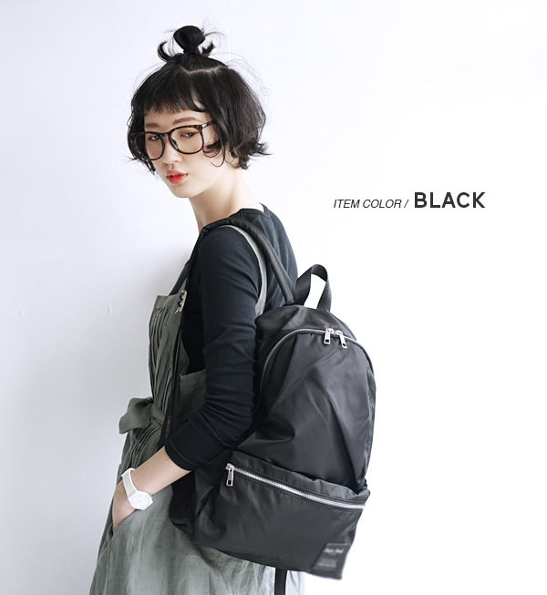 Simple solid color backpack Japan-Korea Lotte nylon backpack women's college student travel bag printing