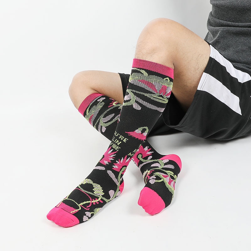 Socks, men's spring and autumn new sports muscle strength socks, quality soft leg guards for men and women sports socks