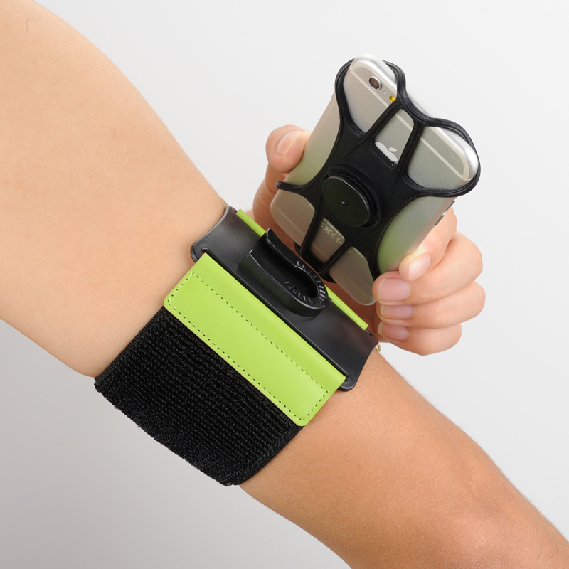Sports Running Gear Phone Armband Detachable Phone Clip 360 Degree Rotating Hiking Trekking Fitness Arm Band