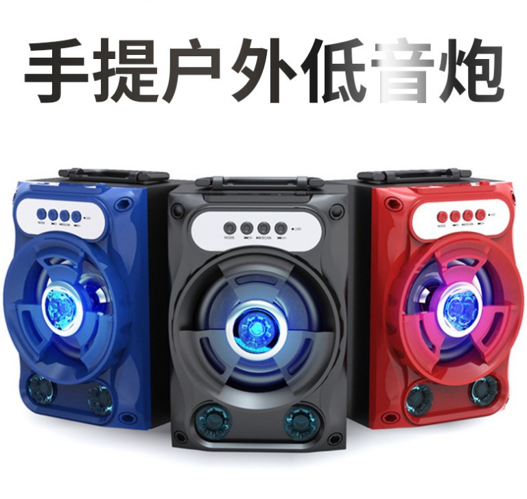 Wireless Bluetooth Card Speaker Square Dance Subwoofer Phone Computer Car Music Player Neutral New