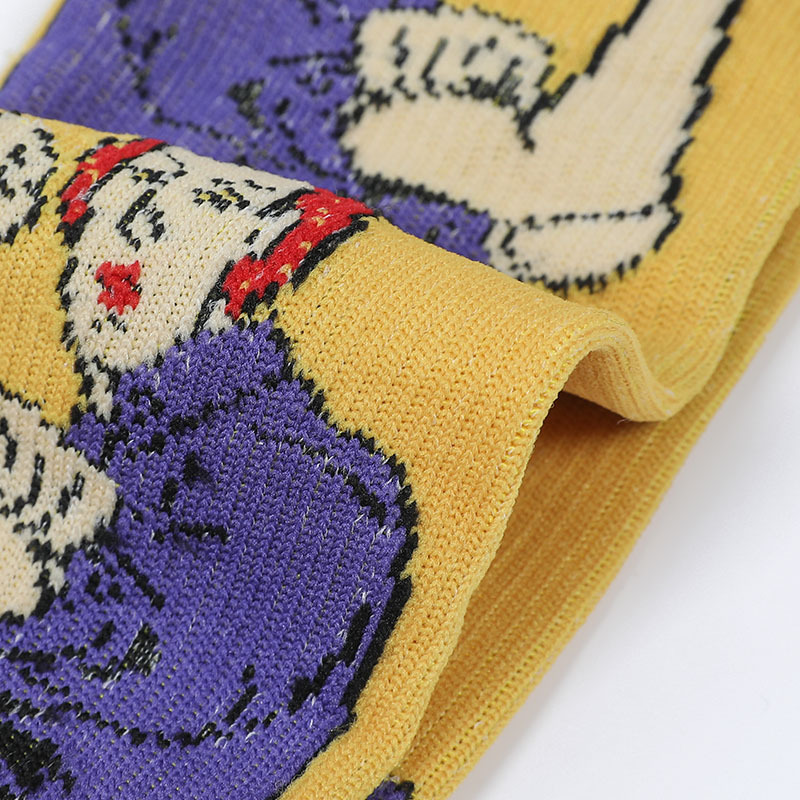 Socks, men's animal rainbow spring and autumn new sports socks, winter men's knee-high socks, casual sports cartoon socks