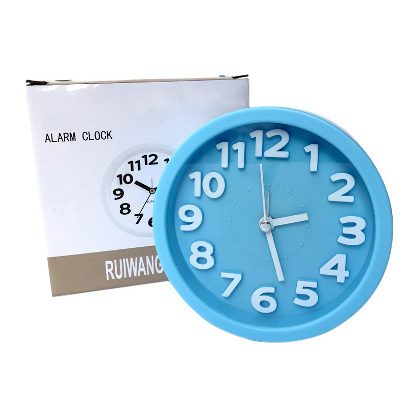 Cartoon 3D Numbers Ultra-Quiet Large Alarm Clock Student Children Gift