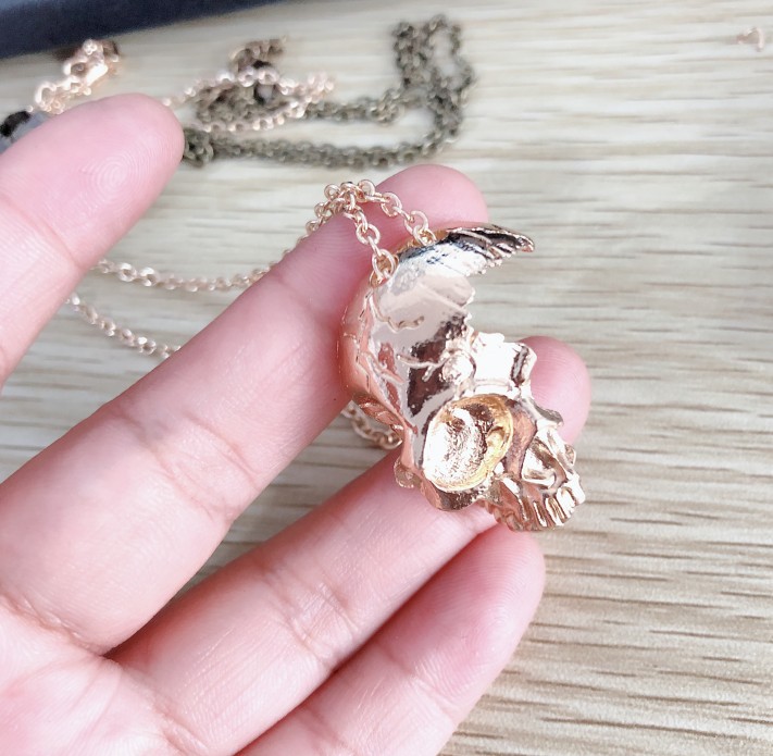 2019 Half Skull Necklace Alloy Skull Pendant Gothic Style Necklace Jewelry