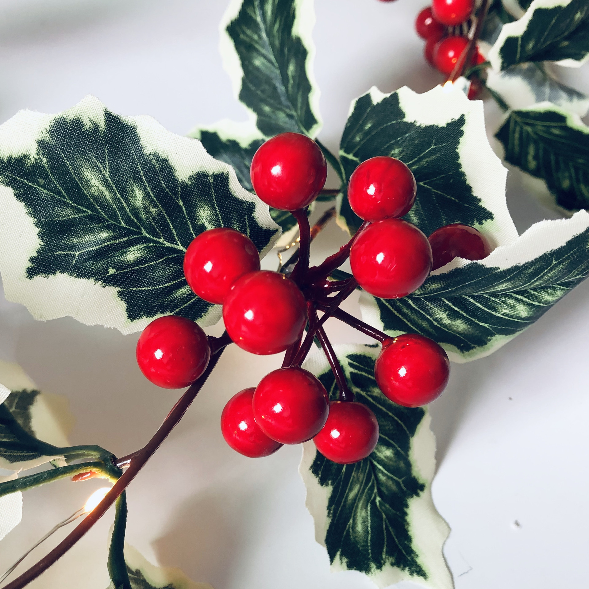 New Thanksgiving Christmas Light String Christmas Red Berry Vine Window Courtyard Party Decoration