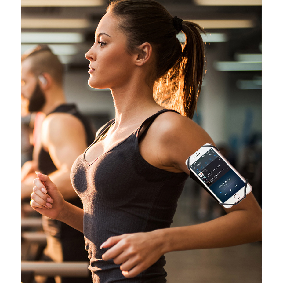 Sports Running Gear Phone Armband Detachable Phone Clip 360 Degree Rotating Hiking Trekking Fitness Arm Band