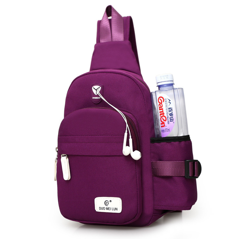 Chest bag women's chest bag women's outdoor sports bag single shoulder crossbody canvas multifunctional bag crossbody