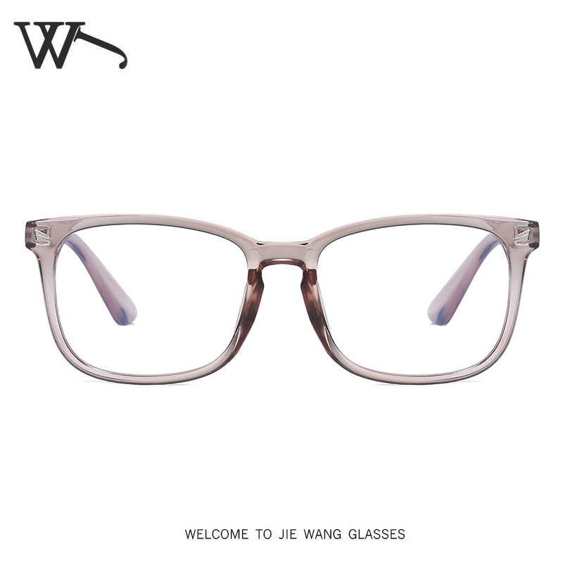 New Anti-Blue Light Flat Light Glasses Women Square Men's Rice Nail Glasses Frame