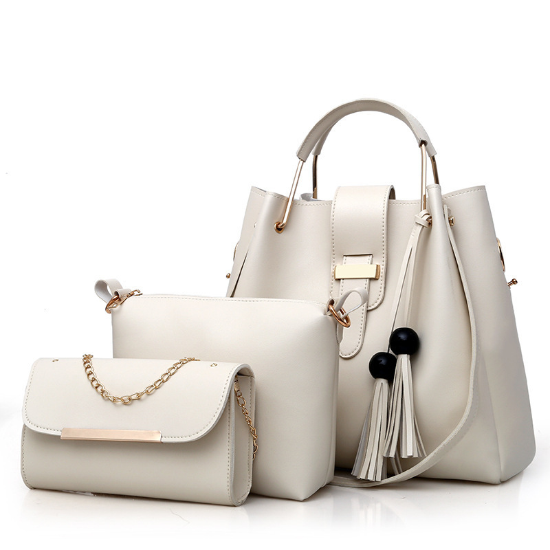 Women's bag three-piece set 2020 new simple handbag tassel crossbody bag exclusive supply