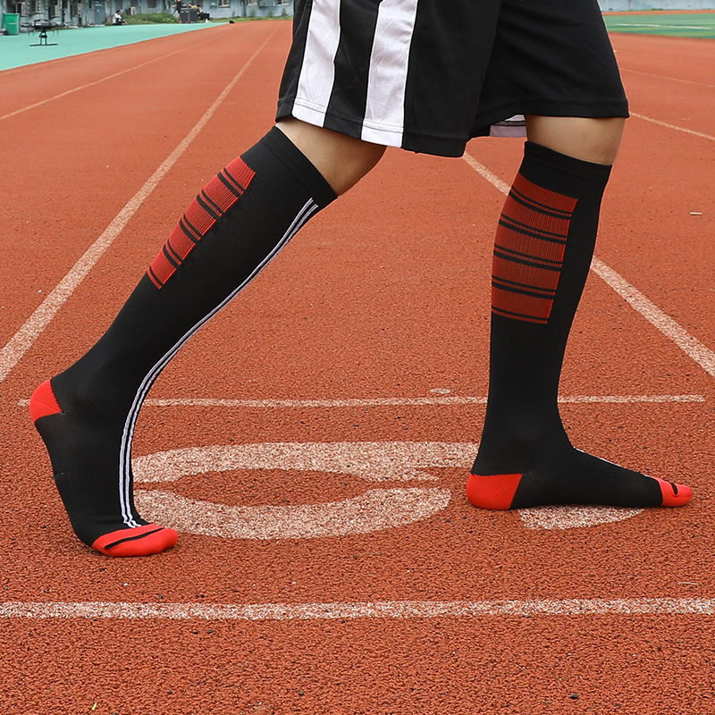 New adult sports men's socks, breathable dot glue anti-slip non-slip mid-calf football socks