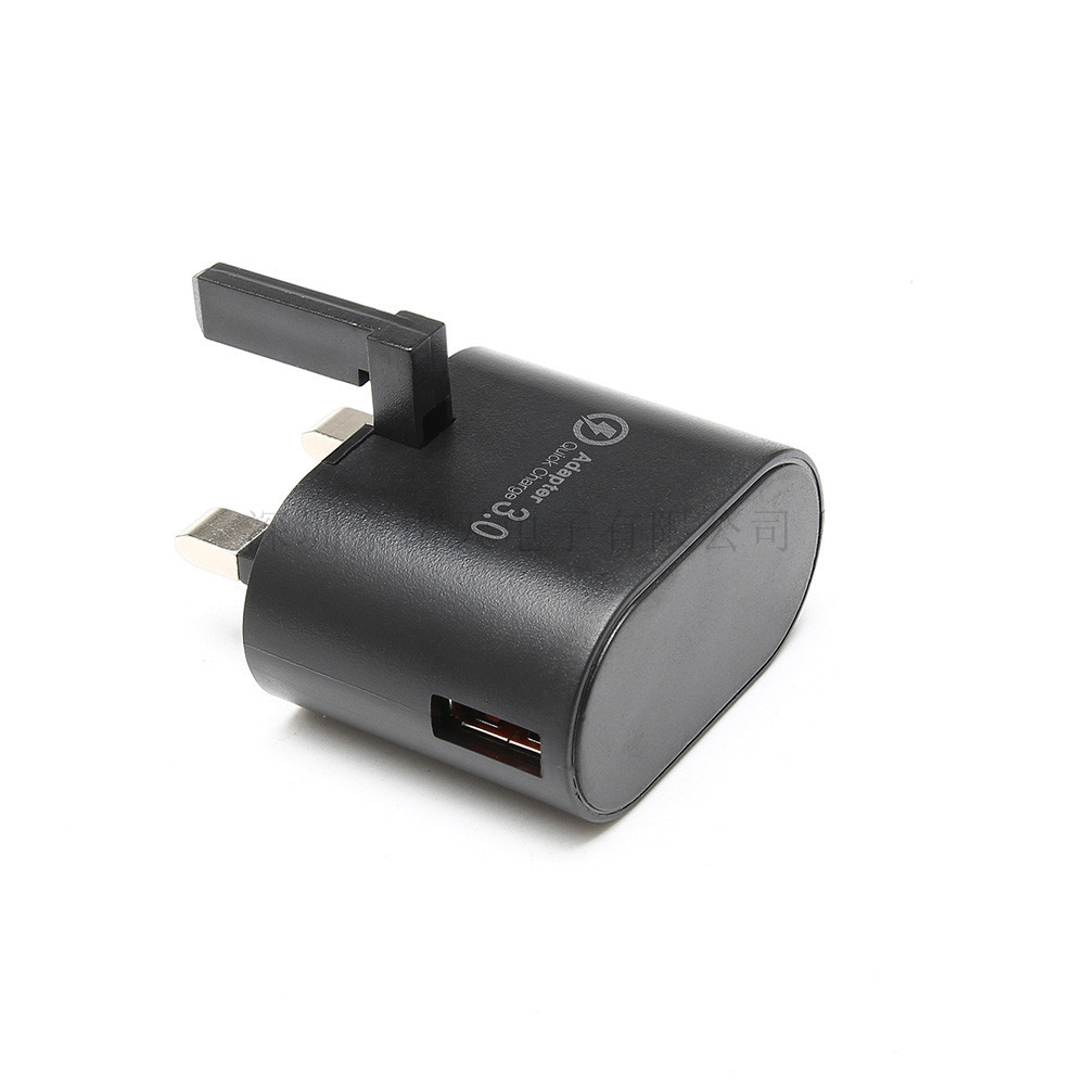 QC3.0 Fast Charger UK QC3.0 Fast Charging Head 5/9/12V Phone USB Travel Charging Head