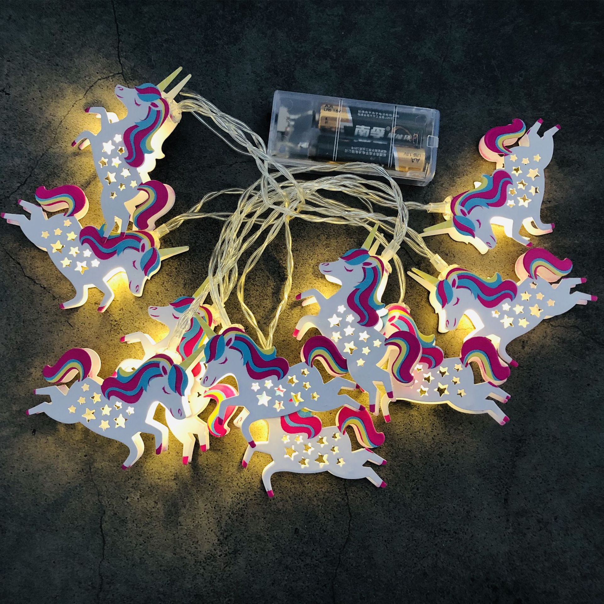 Fairy Light Iron Art Unicorn Light String USB Christmas Birthday Party Room Courtyard Decorative Lights