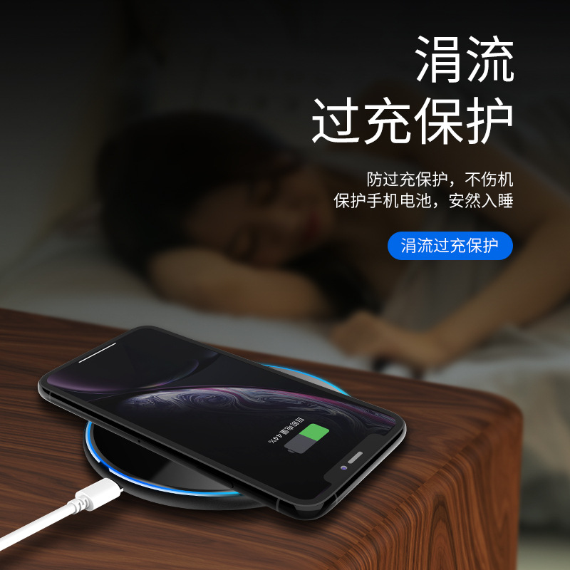 15W mirror phone wireless charger QI round for Huawei Apple 11 wireless charger fast charging