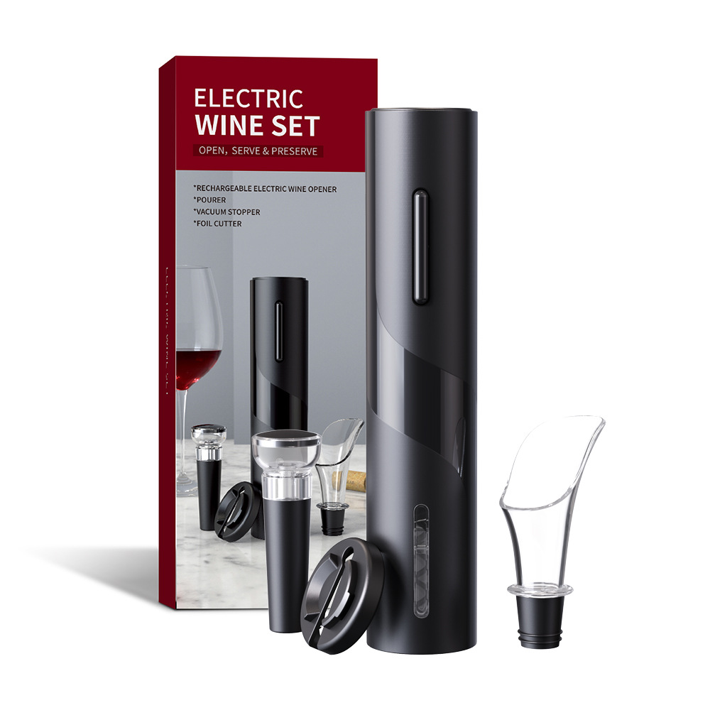 KLT New Electronic Wine Opener Cheer Plastic USB Rechargeable Red Wine Electric Wine Opener
