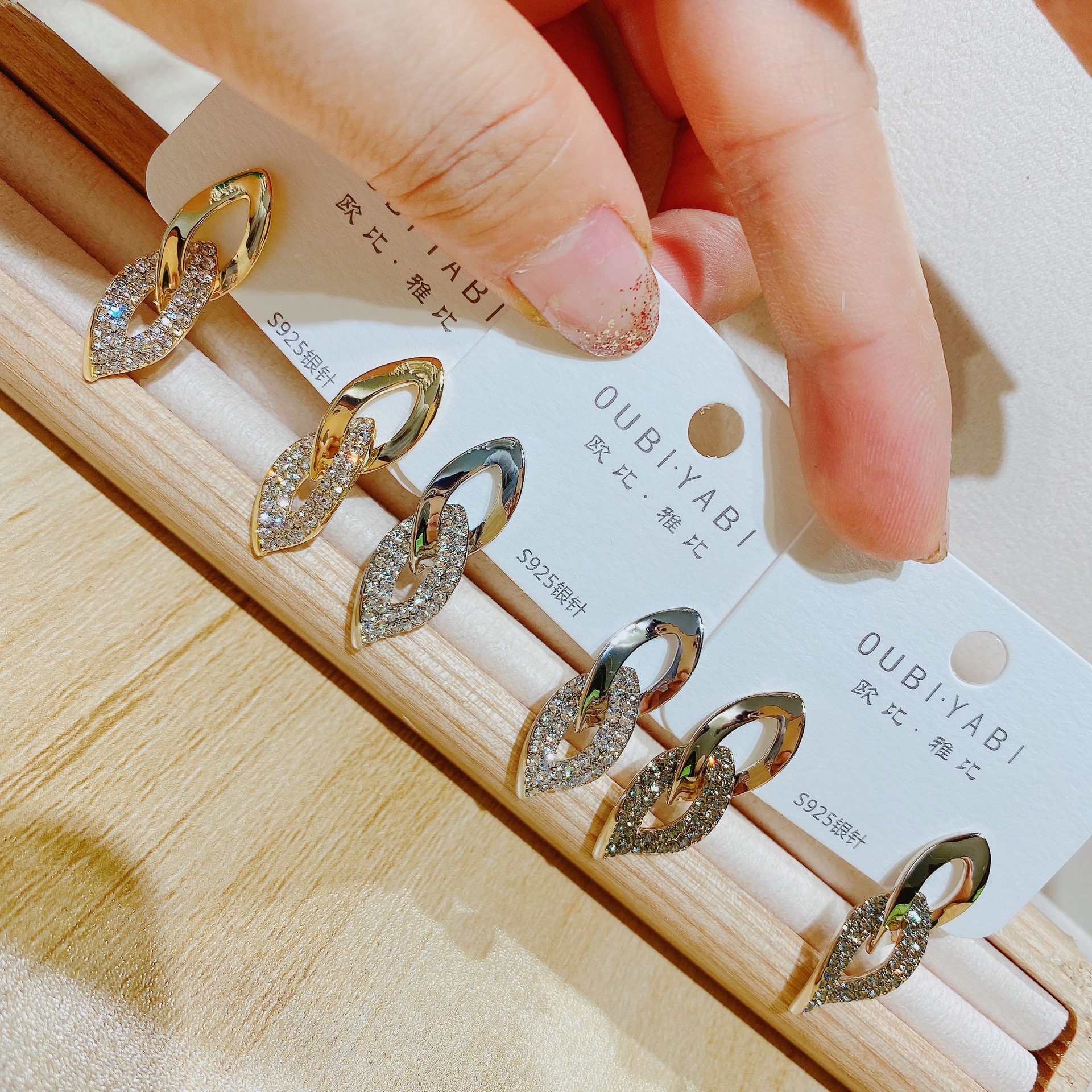 Oubiyabi new sweet exaggerated irregular earrings 3878
