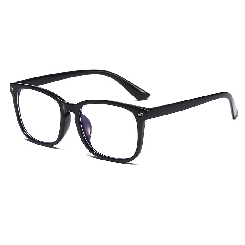 New Anti-Blue Light Flat Light Glasses Women Square Men's Rice Nail Glasses Frame
