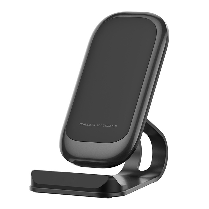 Wireless charger for Huawei and Apple phones 15W dual coil metal desktop vertical wireless charger