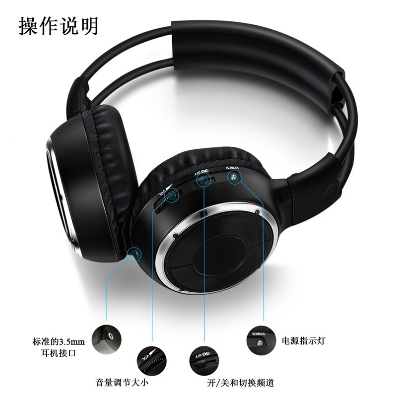 Car audio ceiling headrest DVD wireless dual-channel infrared car infrared headphones