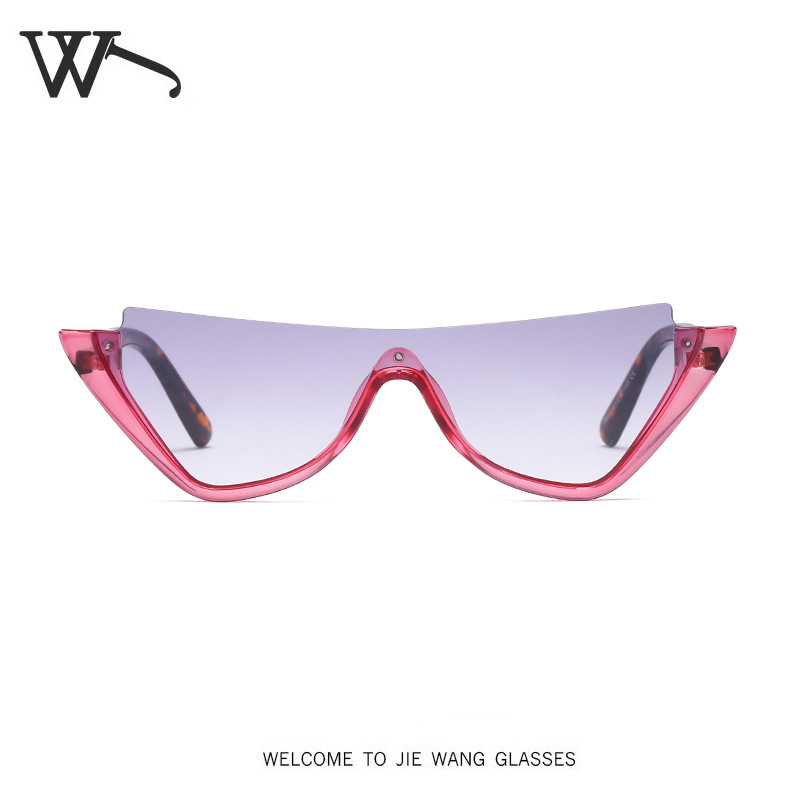 New Connected Sunglasses Half Frame Men's Sunglasses Women's Cat Eye Glasses