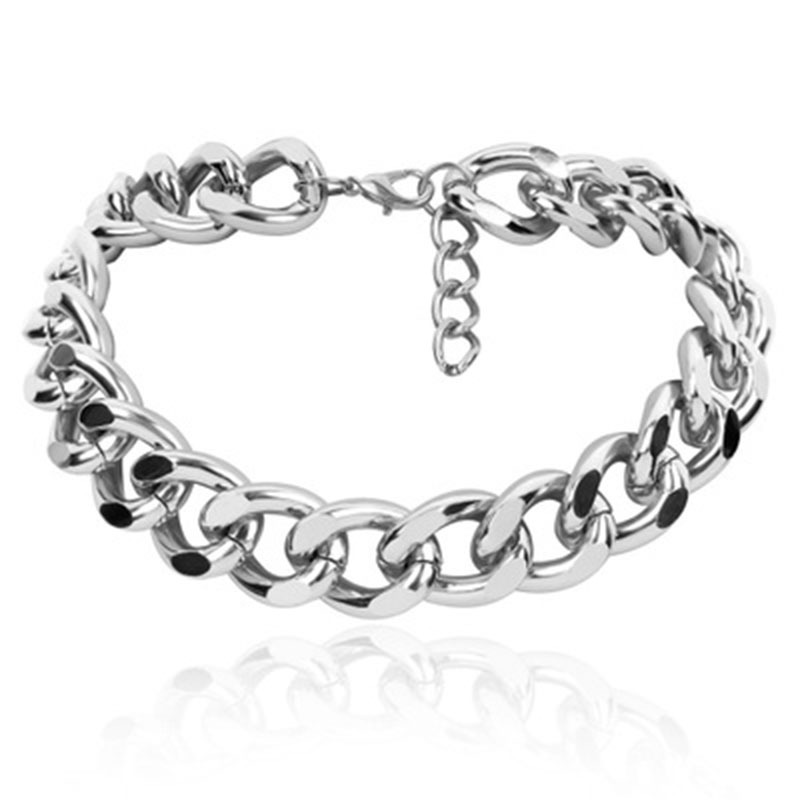 Heavy Metal Chain Necklace Punk Rock Rap Style Choker Women Simple