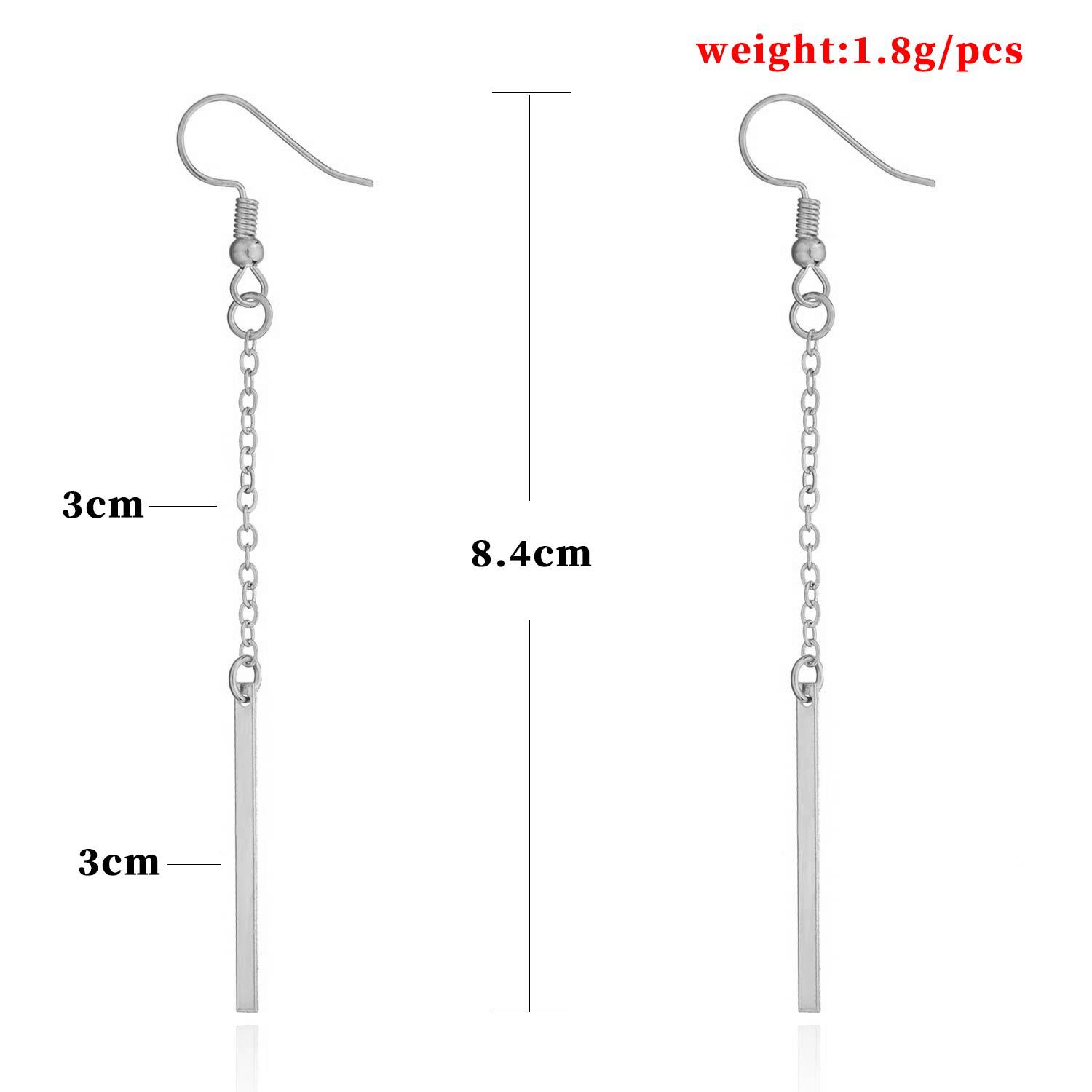 Accessories Street Style Simple 1-shaped Pendant Women's Earrings