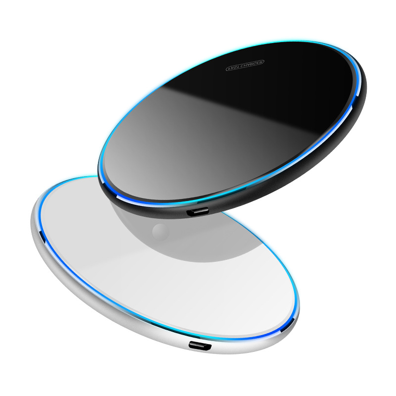 15W mirror phone wireless charger QI round for Huawei Apple 11 wireless charger fast charging