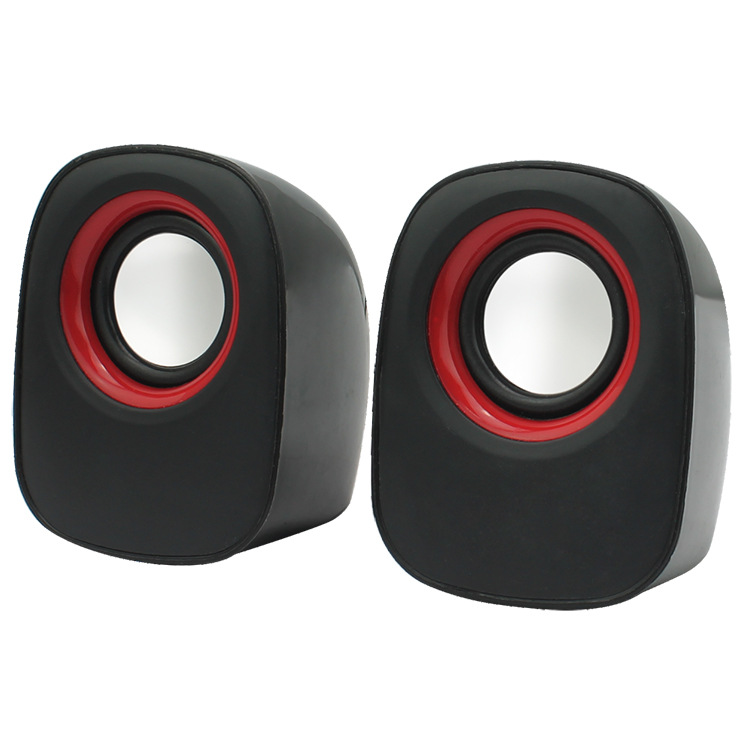 USB 2.0 Pair of Speakers, Home Desktop Mini "Q-Egg" Computer Speakers, Stereo Mini Speaker System
