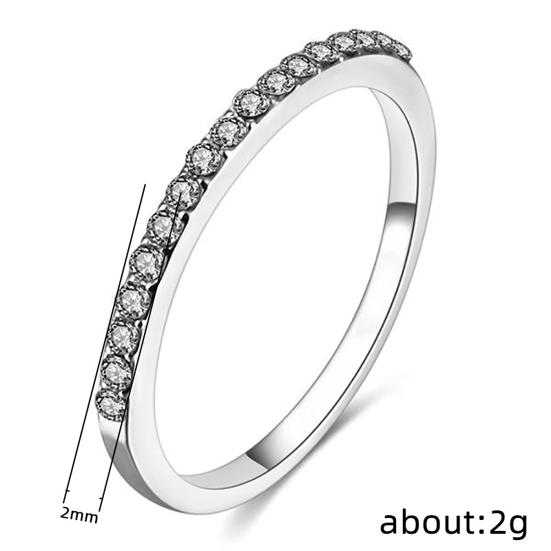 Cao Shi Bestseller Minimalist Women's Micro-Set Zircon Ring Index Finger Ring Gift