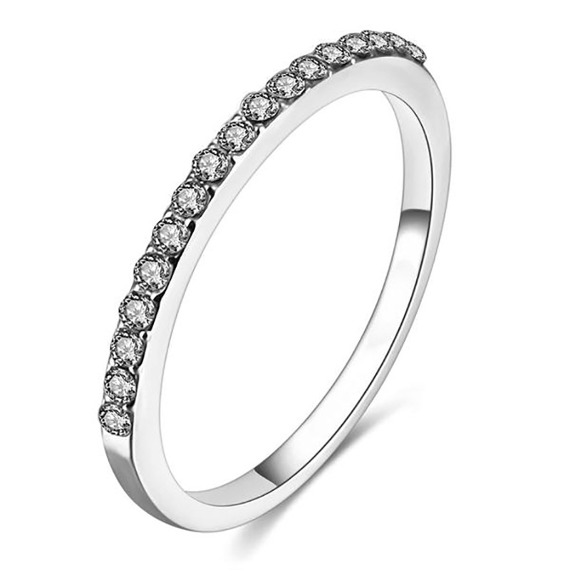 Cao Shi Bestseller Minimalist Women's Micro-Set Zircon Ring Index Finger Ring Gift