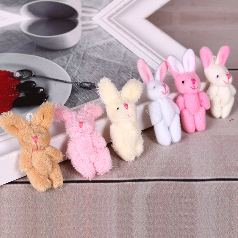 Plush Toy 4.5cm Jointed Rabbit Charm Doll Handmade Accessories Clothes Shoes Hat Accessories