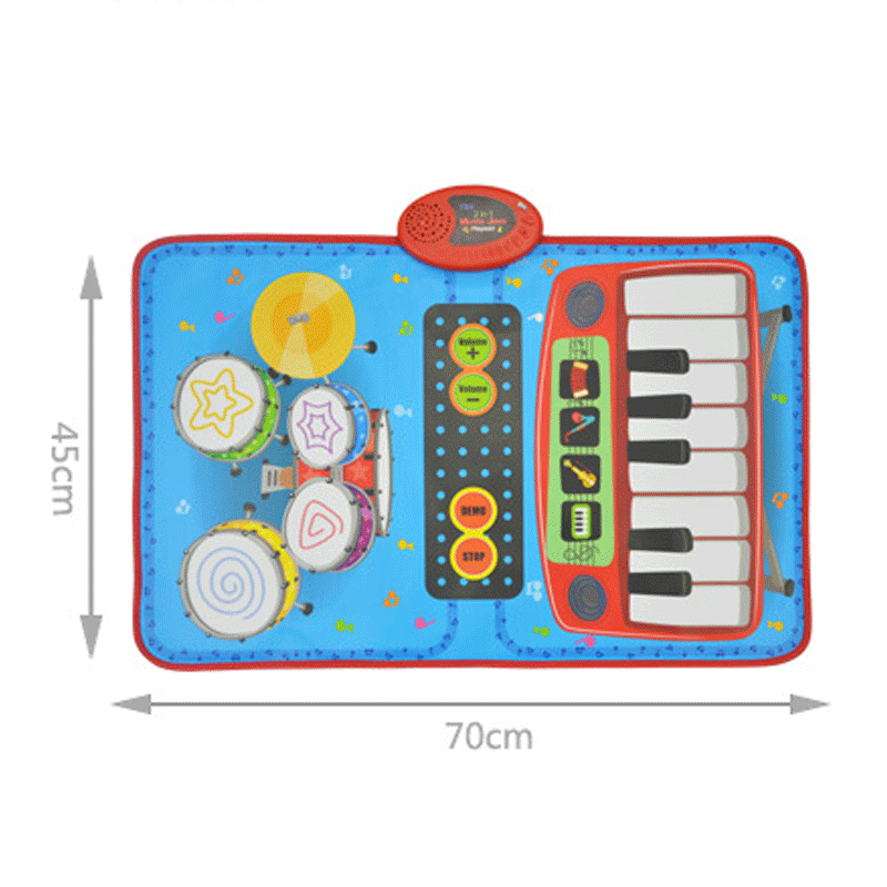 Infant and Young Children Drum Set Jazz Drum Electronic Keyboard Early Education Educational Boys and Girls Music Toy Birthday Gift