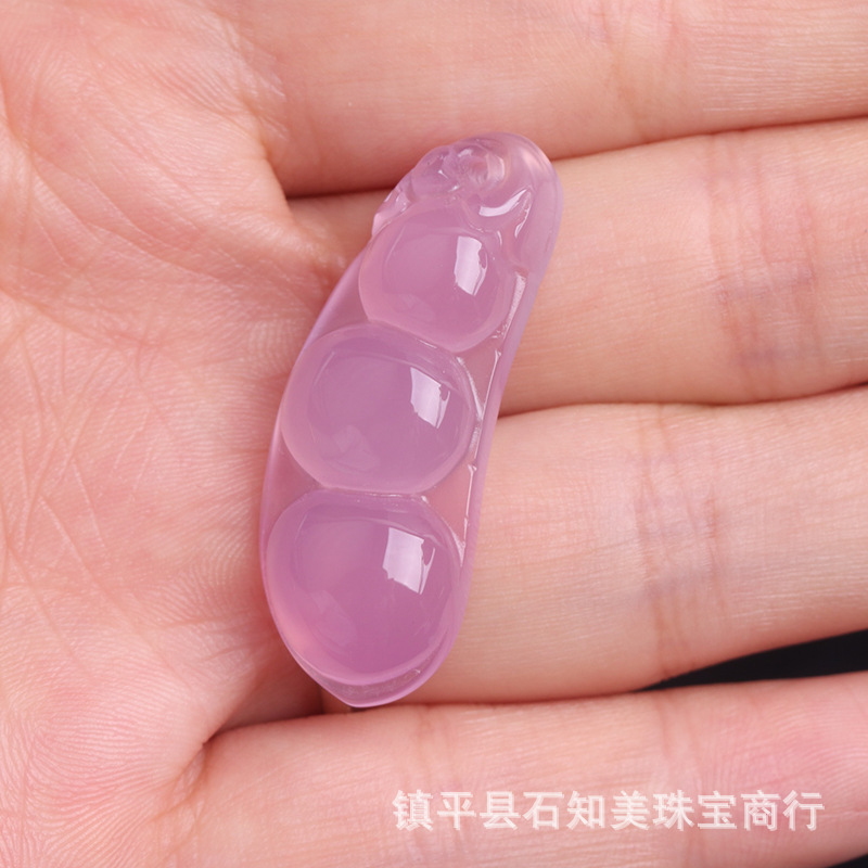 Brazilian Agate Pendant Ice Seed Pink Chalcedony Gourd Men Women Jade Maitreya Buddha Peace Button Pendant Jewelry
