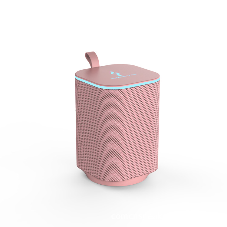 Custom-designed Outdoor Yoga Speaker with RGB Lighting, Fabric Finish, and Portable Wireless Bluetooth Capabilities