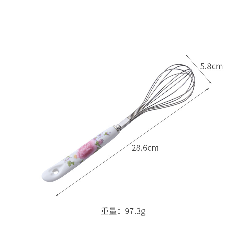 Stainless steel stir-fry spatula, pot spoon, home use, ceramic handle kitchenware set, heat insulation kit, supplies, Jieyang summer use