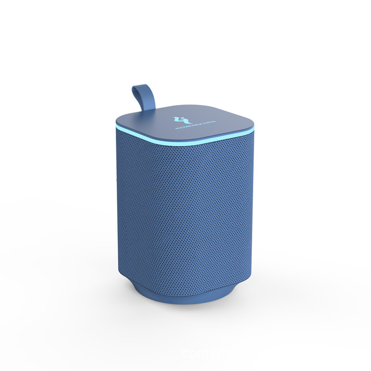 Custom-designed Outdoor Yoga Speaker with RGB Lighting, Fabric Finish, and Portable Wireless Bluetooth Capabilities