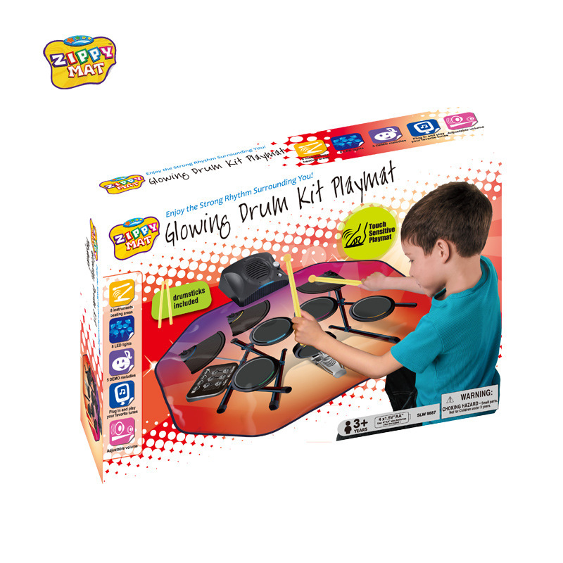 Early Education Educational Children's Light-Up Drum Set Toy Multifunctional Intelligence Development Music Jazz Drum