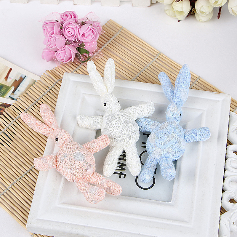 Lace Rabbit Long Ear Rock Rabbit Plush DIY Handmade Clothes Accessories Bag Accessories Doll Multiple Colors