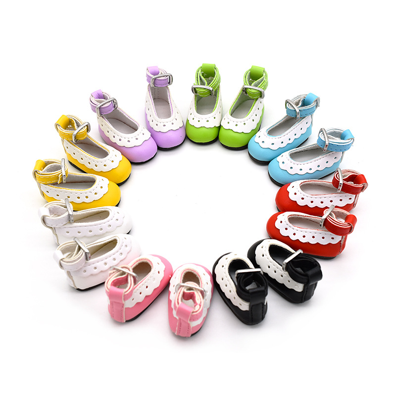 BJD Shoes 6-Point Doll High Heels Cotton Doll Doll Princess Shoes Elastic Buckle Accessories
