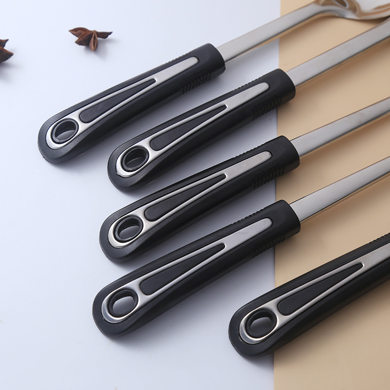 New stainless steel kitchenware set for home use, cooking spatula, spoon, high temperature resistant cooking spatula, slotted spoon