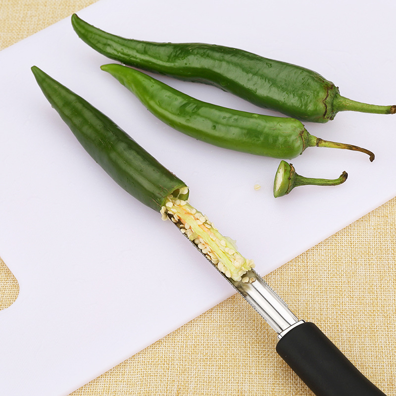 Food-grade Stainless Steel Fruit Corer with Serrated Pepper Corer and Remover Household Food Grade