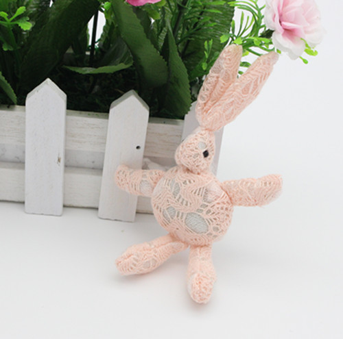 Lace Rabbit Long Ear Rock Rabbit Plush DIY Handmade Clothes Accessories Bag Accessories Doll Multiple Colors
