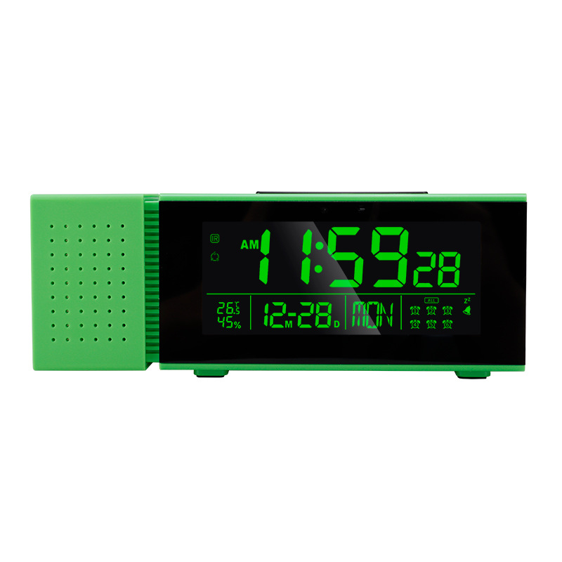 Colorful Night Light Alarm Clock Radio Clock with Color Alarm Digital Alarm Sound Light Alarm IR Human Body Induction