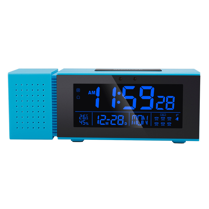 Colorful Night Light Alarm Clock Radio Clock with Color Alarm Digital Alarm Sound Light Alarm IR Human Body Induction