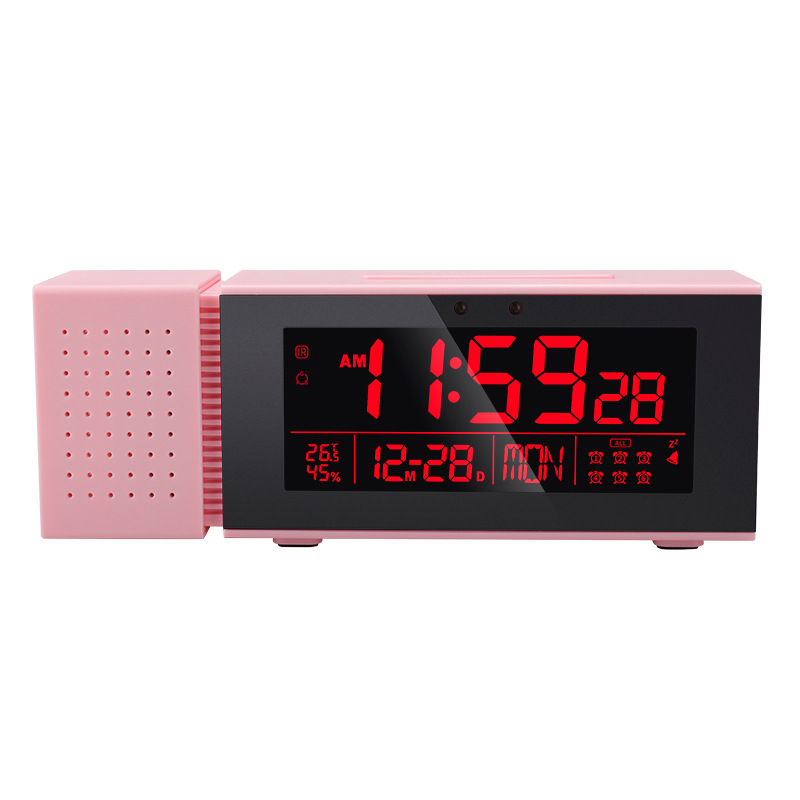 Colorful Night Light Alarm Clock Radio Clock with Color Alarm Digital Alarm Sound Light Alarm IR Human Body Induction